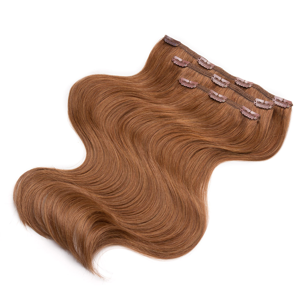 Extensiones de clip 45 cm triples de cabello natural