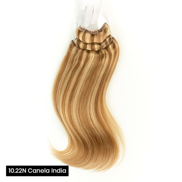 Extensiones de clip 55 cm triples de cabello natural - Imagen 15