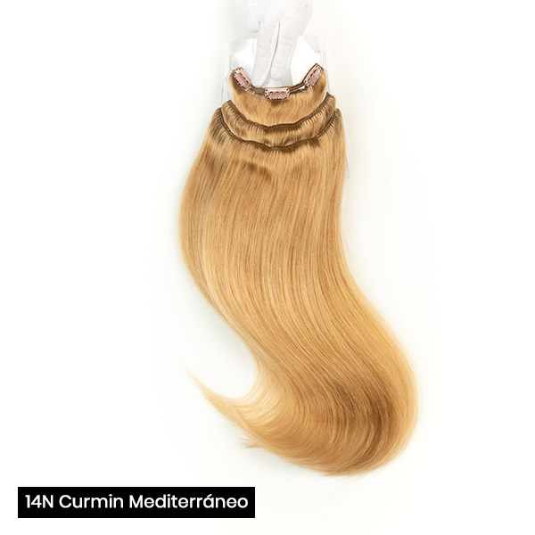 Extensiones de clip 55 cm triples de cabello natural - Imagen 10