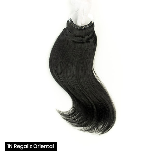 Extensiones de clip 55 cm triples de cabello natural - Imagen 5