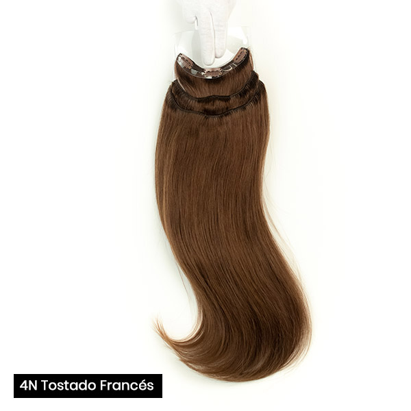 Extensiones de clip 55 cm triples de cabello natural - Imagen 7