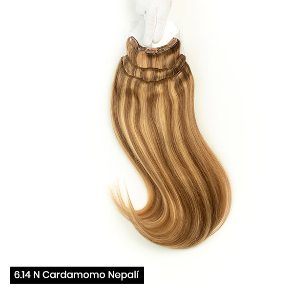 Extensiones de clip 55 cm triples de cabello natural - Imagen 14