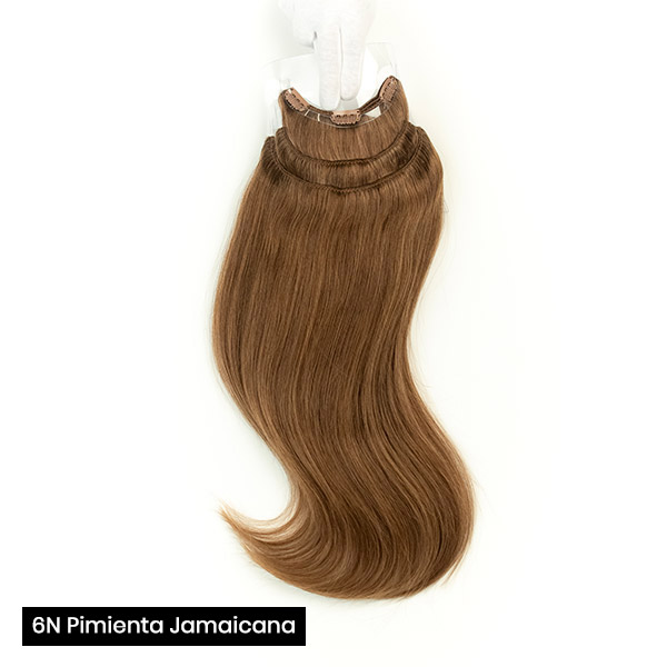 Extensiones de clip 55 cm triples de cabello natural - Imagen 8