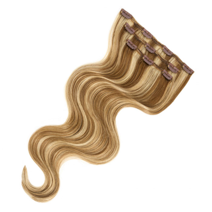 Extensiones de clip 55 cm triples de cabello natural